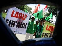 Kader PPP Kubu Djan Faridz Demo di Kemenkum HAM