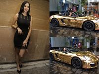 Lekukan Tubuh Aura Kasih, Bella Shofie Pamer Porsche Emas