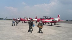 6 Pesawat Tim Jupiter TNI AU Tiba di Halim