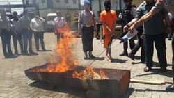 Polres Pelabuhan Tanjung Priok Musnahkan Sabu 2 Kg dan Ganja 6 Kg