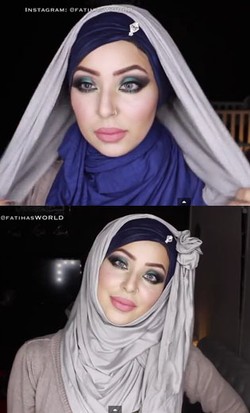 Tutorial Mengkreasikan Scarf Sekaligus Menjadi Hiasan Hijab