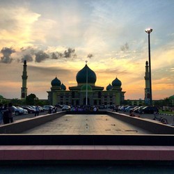 Masjid An Nur Pekanbaru, Sunsetnya Dahsyat!