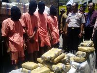 Dua Truk Berisi 4,8 Ton Ganja Diamankan
