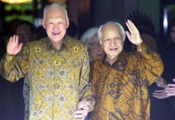 4 Momen Keakraban Lee Kuan Yew dan Soeharto di Masa Tua