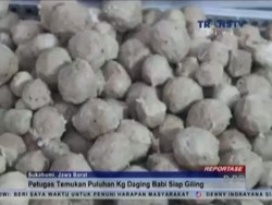 Aparat Gabungan Gerebek Gudang Penyimpanan Bakso Daging Babi