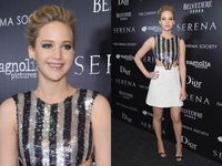 Jennifer Lawrence Berbaju Menerawang di Premiere 'Serena'