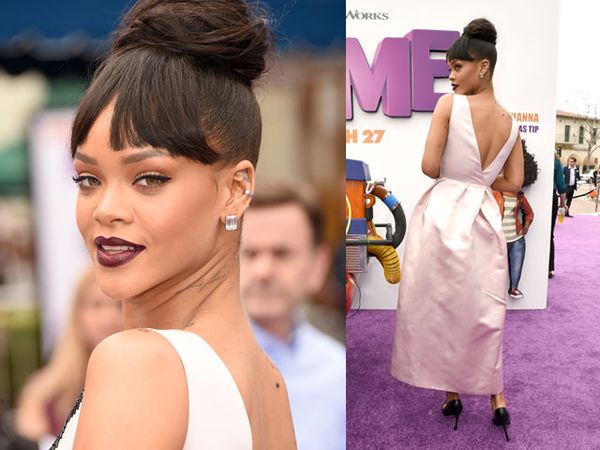 Rihanna Pamer Punggung di Premiere 'Home'