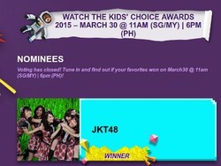 Banzai! JKT48 Raih Kids Choice Awards 2015