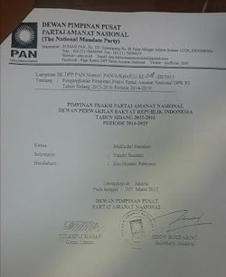 Gantikan Tjatur, Mulfachri Harahap Diangkat Jadi Ketua Fraksi PAN DPR