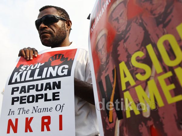Aksi Tolak Mako Brimob di Wamena