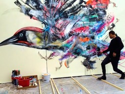 Unik! Mural Burung Buatan Seniman Jalanan Brazil