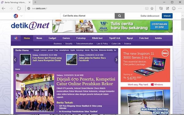 Menjajal Spartan, Browser Jagoan Microsoft