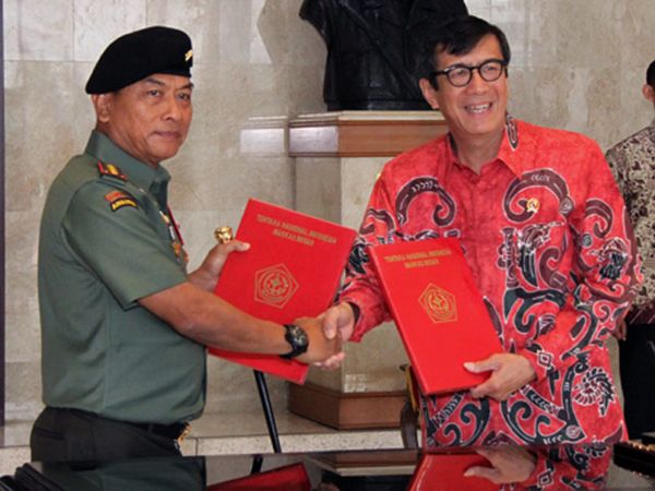 Panglima dan Menkum HAM Teken MoU Prajurit TNI Jaga Lapas