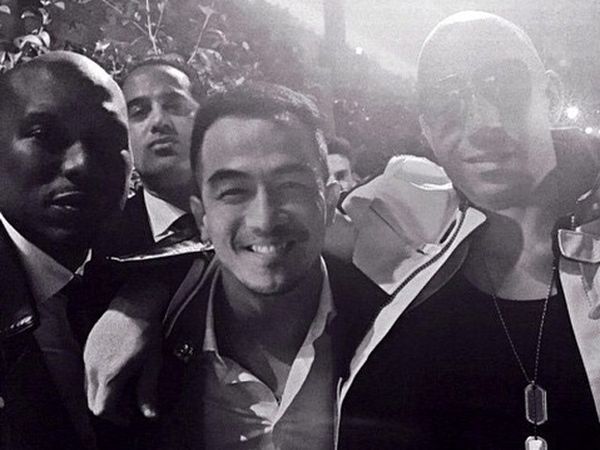 Joe Taslim dan Vin Diesel Akrab di Premiere 'Furious 7' Hollywood