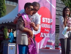 Di CFD Semarang, Artis Cilik Tegar Septian Ajak Lawan Kejahatan Terhadap Anak