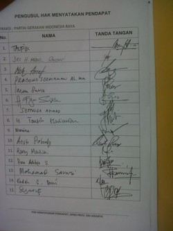 HMP untuk Ahok Digulirkan, Ini Anggota DPRD yang Sudah Tanda Tangan