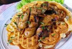 Resep Sarapan: Waffle Sosis Jamur