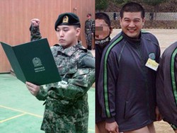 Begini Gaya Shindong dan Sungmin SuJu di Camp Militer