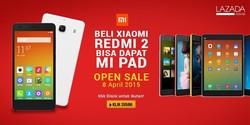 Beli Xiaomi Redmi 2 di LAZADA pada 8 April, Bisa Dapat Mi Pad Gratis!