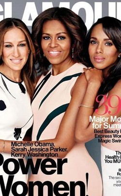 Michelle Obama Jadi Model Sampul Bersama Kerry Washington & Sarah J. Parker
