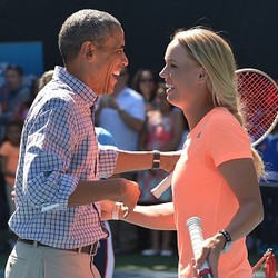 Ketika Wozniacki Rayakan Paskah Bersama Obama