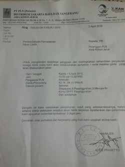 Siap-siap Mati Listrik untuk Wilayah Kebon Jeruk dan Sekitarnya