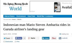 Menyusup di Roda Pesawat Garuda, Mario Jadi Sorotan Dunia