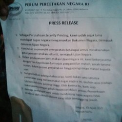 Percetakan Negara Bantah Bocorkan Soal UN