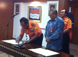 Basarnas dan KNKT Teken Perjanjian Tertulis Terkait Kecelakaan Transportasi