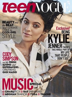 Cantiknya Kylie Jenner Tampil dengan Make-up Minimalis di Majalah Teen Vogue