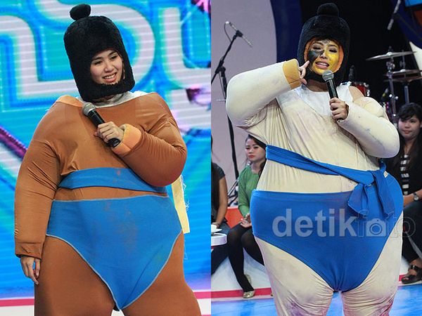 Waduh, Syahnaz dan Ayu Dewi Jadi Pesumo