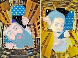 Wow! Langit Digambar Jadi Karakter Unik