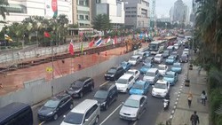 Mobil Delegasi Belum Melintas, Penutupan Jalan di Bundaran HI Belum Diberlakukan