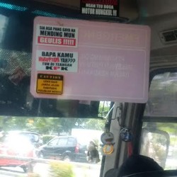 Bus TransJ Koridor IX Dipenuhi Tempelan Stiker, Boleh Nggak Sih?