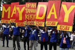May Day, Massa Buruh Diimbau Gunakan Helm dan Tertib Berlalu Lintas