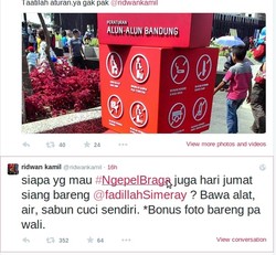 Deal dengan Ridwan Kamil, 2 Perusak Taman KAA Ngepel Jl Braga Jumat Besok