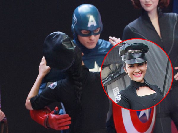 Julia Perez Peluk-cium Captain America