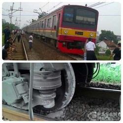 Kereta Tujuan Bekasi Anjlok di Manggarai