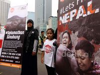 Aksi Peduli Nepal di Jakarta