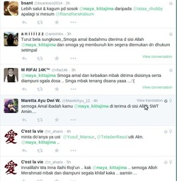 Ucapan Duka dan Sosok Mengagumkan Maya di Media Sosial