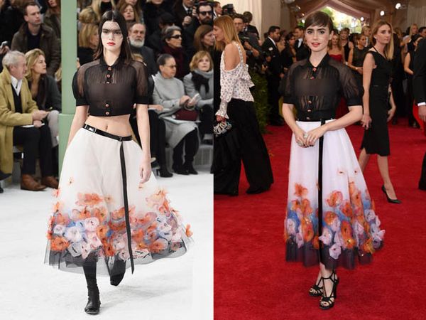 Siapa Lebih Cocok Kenakan Baju Menerawang Ini, Kendall atau Lily Collins?