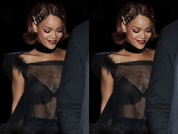 Rihanna Ekspos Payudara di After Party Met Gala 2015