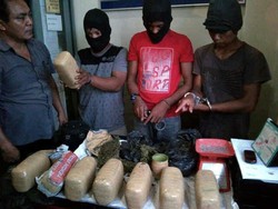 Polres Dumai Tangkap 2 Tersangka Pemilik 8 Kg Ganja