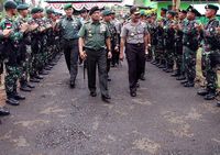 Panglima TNI dan Kapolri Tinjau Pos Perbatasan RI-PNG
