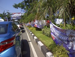 Lokasi Kongres Partai Demokrat di Surabaya Disesaki Atribut