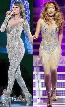 Foto: Taylor Swift Ambil Inspirasi Busana Dari J-Lo Saat Konser