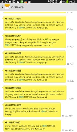Begini Aneka Rupa SMS Esek-esek yang Mengarahkan ke 0809xxxxx