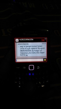 SMS Esek-esek Masih Mengintai Sejumlah Nomor Pagi Ini