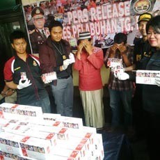 Pengiriman Rokok Tanpa Pita Cukai ke Pontianak Digagalkan