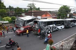 Bus Rombongan SMKN 2 Bogor Kecelakaan di Yogya, Semua Penumpang Selamat